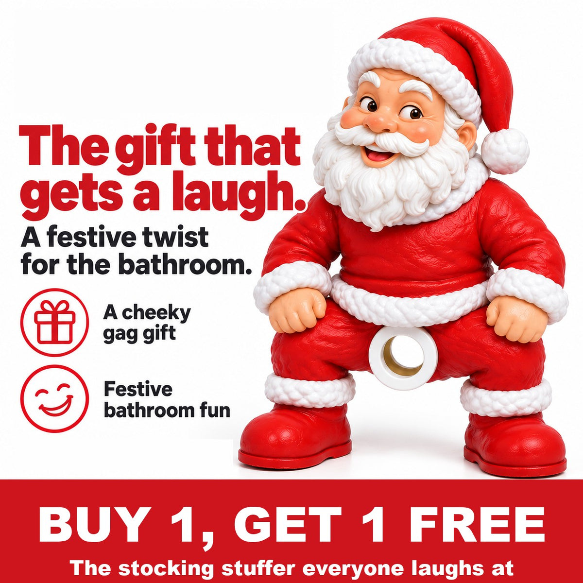 Santa Butt Toothpaste Topper